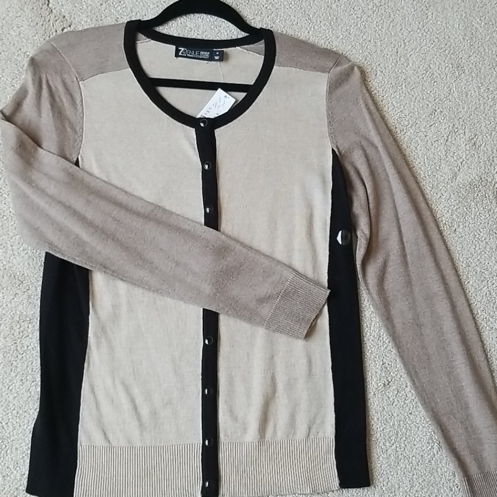 Long sleeve color block cardigan